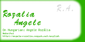 rozalia angele business card